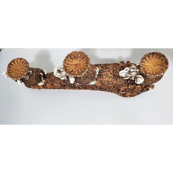 Handmade carving Unique corElephant candle stand Decor - Picture 5 of 6